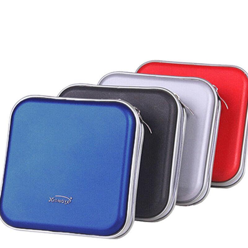 40-Disc CD DVD Wallet Case Portable Car Storage Holder Sleeve Carry Pouch - Red