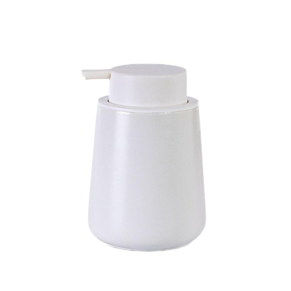 400ML Ceramic Stoneware Soap Dispenser Modern Design Lotion Pump Manual Bathroom - Black
