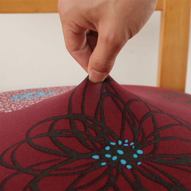 Stretch Dining Chair Seat Covers Removable Seat Cushion Slipcovers Protector - B