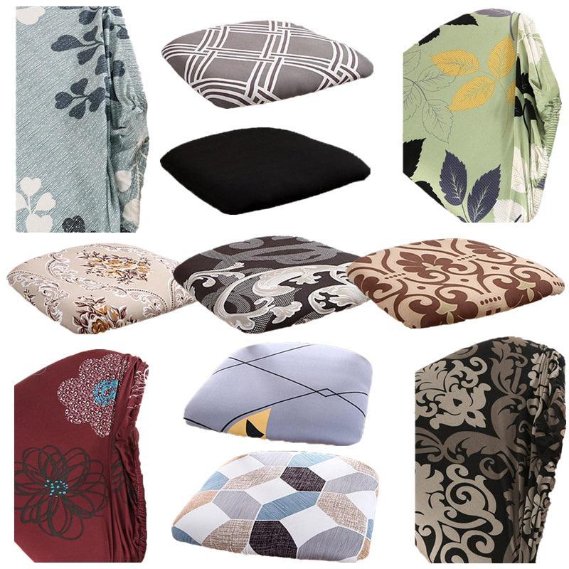 Stretch Dining Chair Seat Covers Removable Seat Cushion Slipcovers Protector - D
