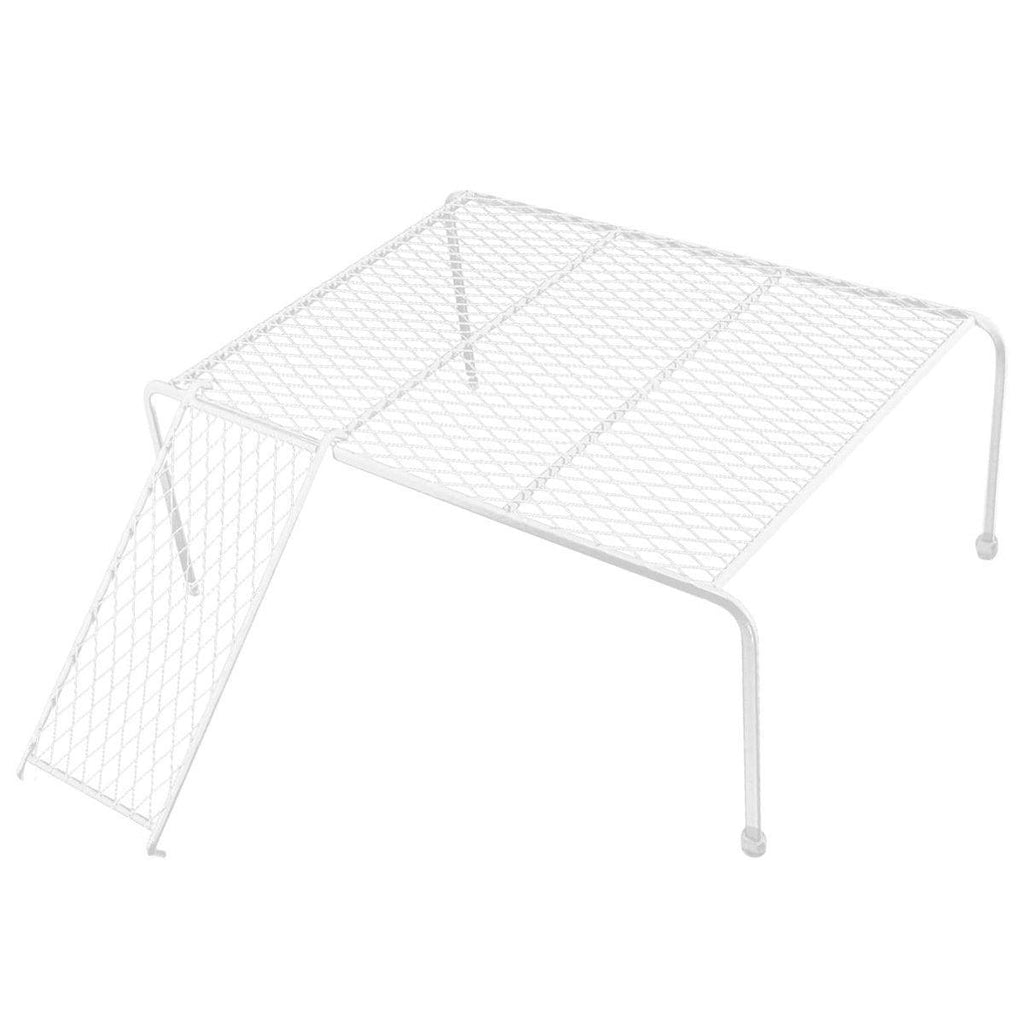 Metal Iron Chicken Feeding Ladder Grid Shelving Landscaping Platform Supplies - Black-L