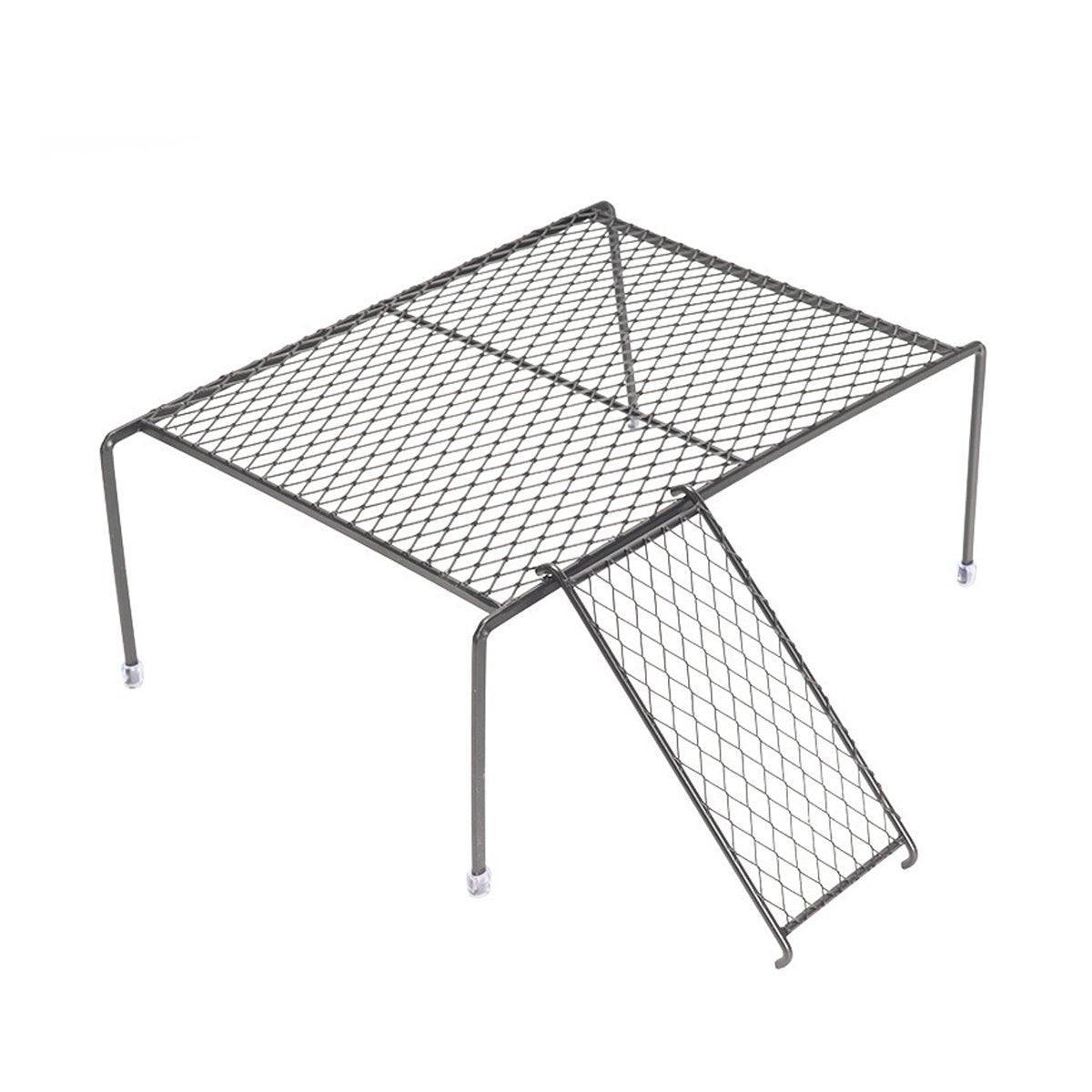 Metal Iron Chicken Feeding Ladder Grid Shelving Landscaping Platform Supplies - White-L