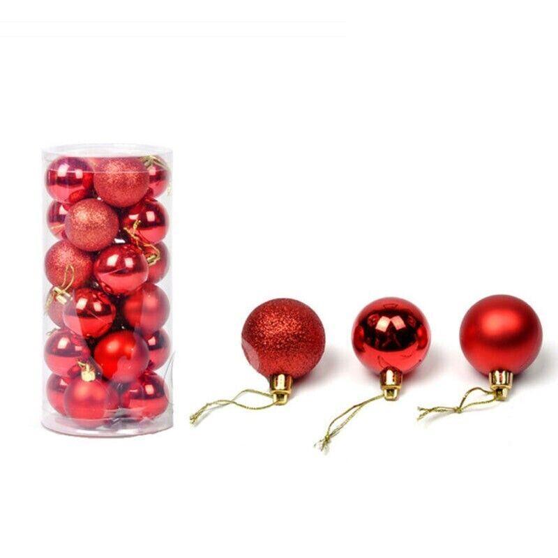 24Pcs/Pack Christmas Tree Xmas Balls Decorations Baubles Party Wedding Ornament - Dark Blue