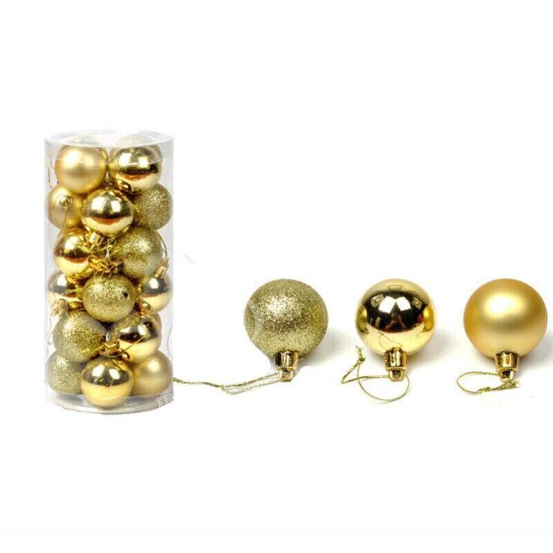 24Pcs/Pack Christmas Tree Xmas Balls Decorations Baubles Party Wedding Ornament - Dark Blue