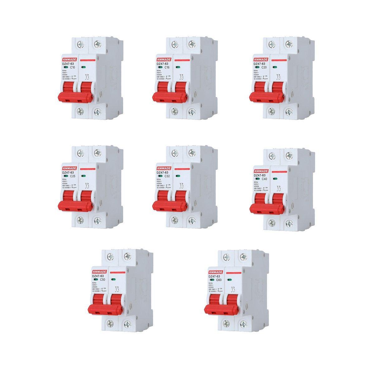 AC Circuit Breaker Solar 220-380V 2Pole Double MCB Mini 10-63 Amp - 16A