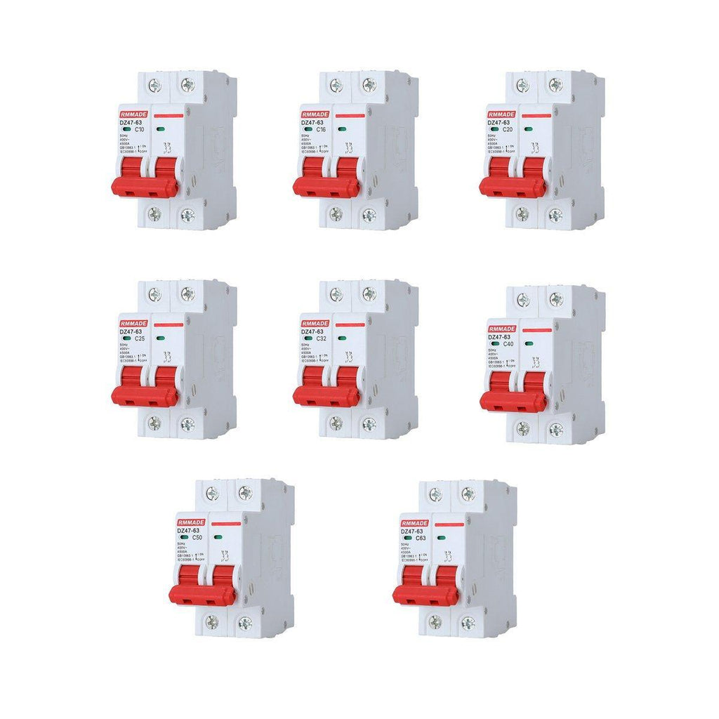 AC Circuit Breaker Solar 220-380V 2Pole Double MCB Mini 10-63 Amp - 25A