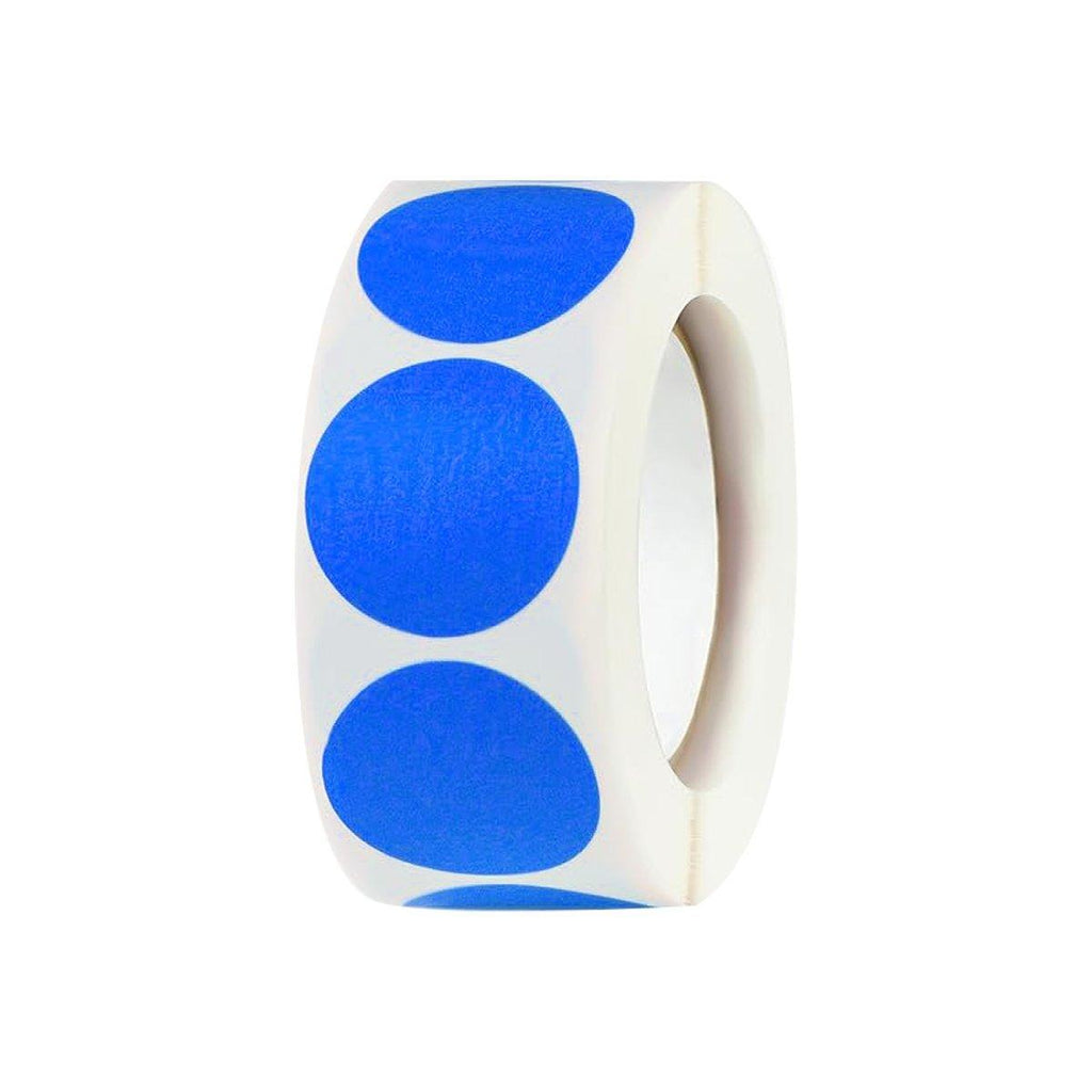 8 Rolls Colored Polka Dot Labels Round Seal Stickers Marking Round Sticker Set - White