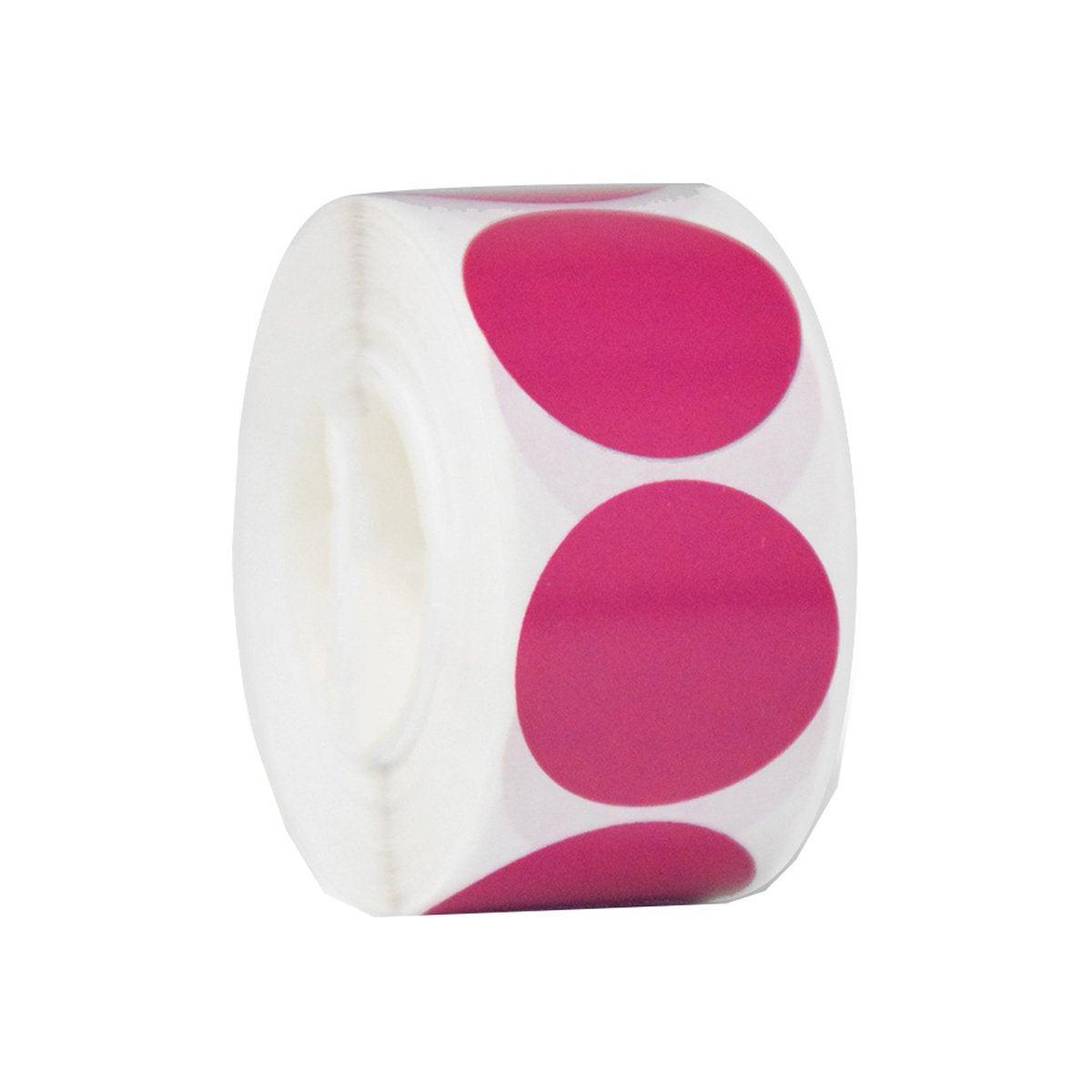 8 Rolls Colored Polka Dot Labels Round Seal Stickers Marking Round Sticker Set - White