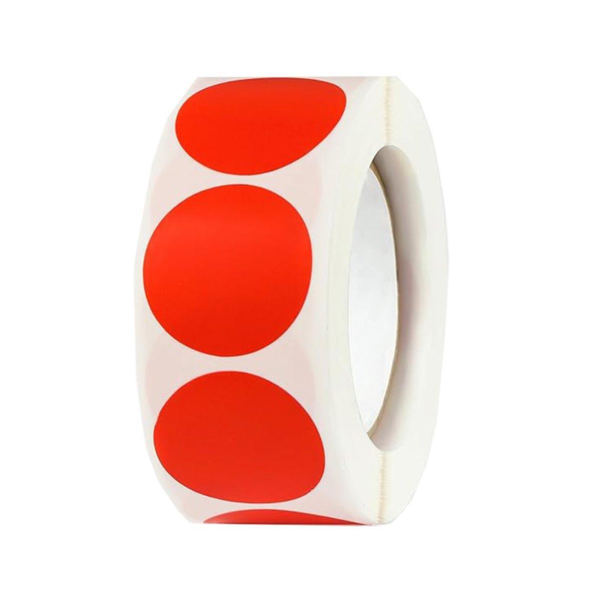 8 Rolls Colored Polka Dot Labels Round Seal Stickers Marking Round Sticker Set - Rose