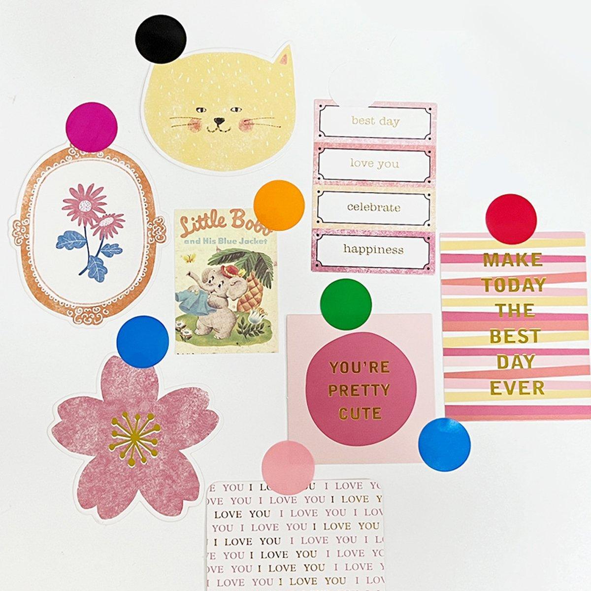8 Rolls Colored Polka Dot Labels Round Seal Stickers Marking Round Sticker Set - Yellow
