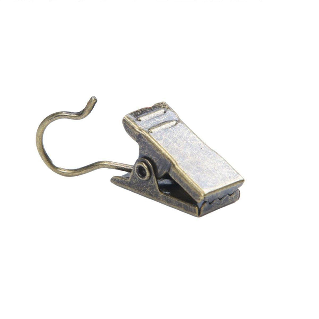 50PCS Stainless Steel Curtain Clip Hooks Strong Load-bearing Shower Accessories - Copper
