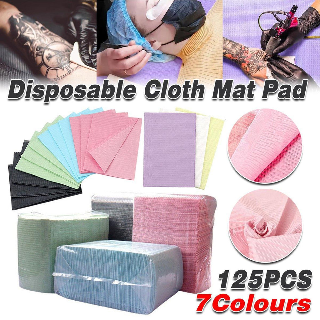 125PCS Disposable Waterproof Tattoo Cleaning Pad Dental Table Cover Film Mat - Pink
