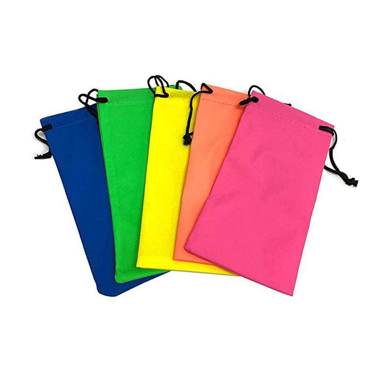 5PCS Cleaning Clothes Sunglasses Pouch Glasses Case Soft Eyeglasses Bag Random - 20PCS