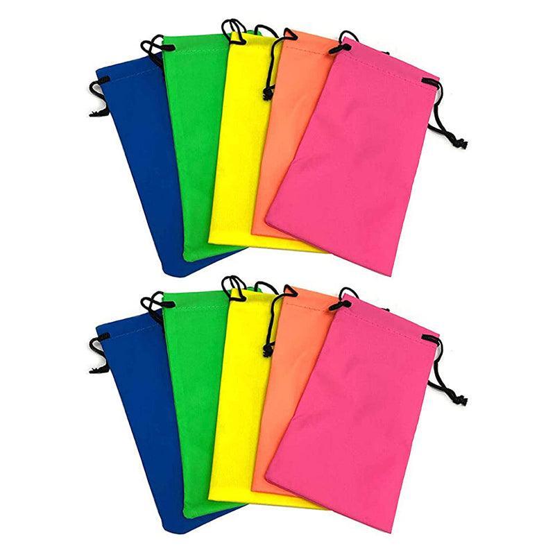 5PCS Cleaning Clothes Sunglasses Pouch Glasses Case Soft Eyeglasses Bag Random - 20PCS