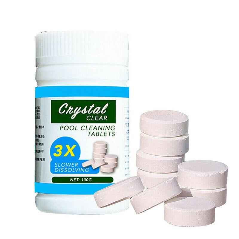 Pool Cleaning Tablets or Dispenser Floating Chlorine Hot Tub Chemical Cleaner - Only Tablets