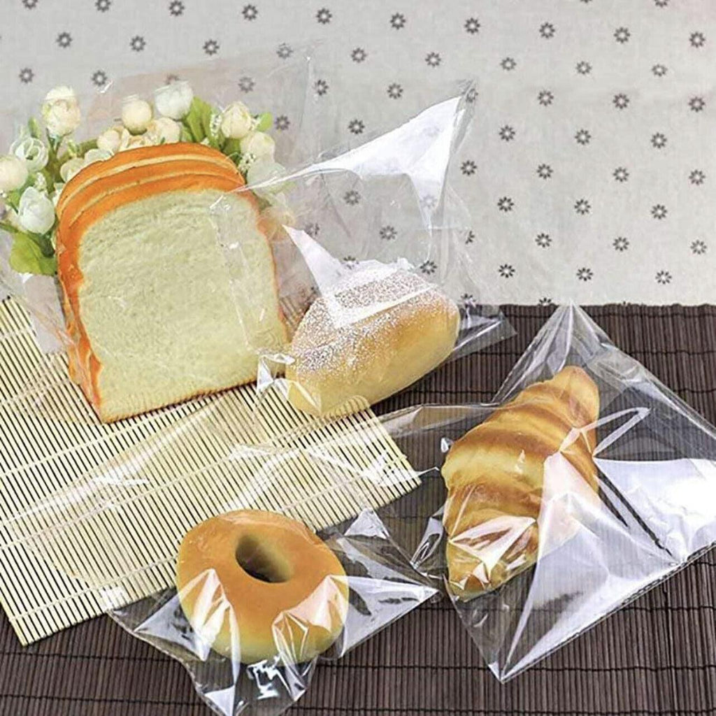 100X Translucent Plastic Candy Packaging Bags Self Adhesive Cookie Biscuit Bags - 10*13