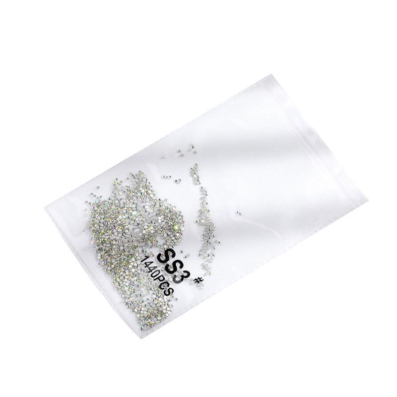 1440Pcs Glitter Rhinestones Crystal Flat Clear Bottom Glass Nail Art Nail Drill - Clear Crystal SS5