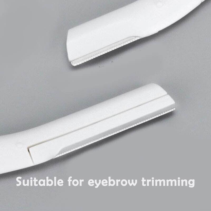 3Pcs Eyebrow Razor Set Facial Hair Remover Dermaplaning Shaving Tool Kit - Clear eyebrow*2+ Scissor comb