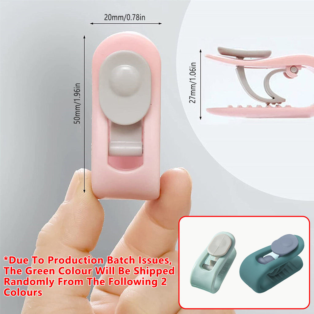 10/20pcs Quilt Retainer Cover Clips Invisible Needle-Free Thumb Buckle Bedding - Pink+Purple-20PCS