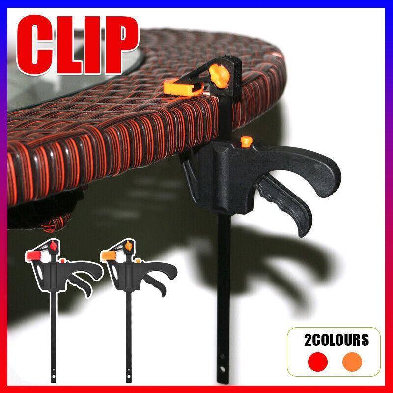 Quick Woodworking Clip Bar Clamp F-Tyle Grip Quick Ratchet Release Squeeze Tools - Red