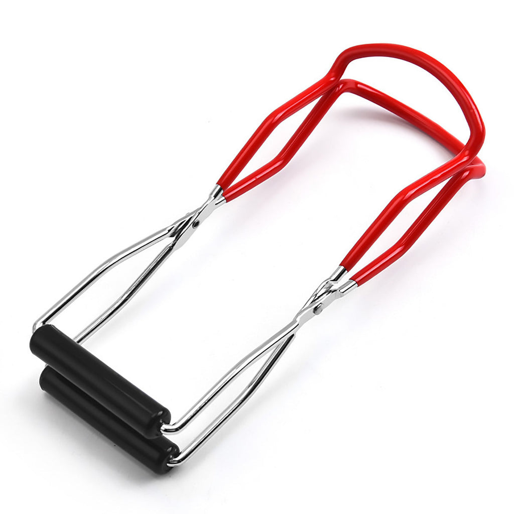 Stainless Steel Canning Jar Lifter Anti-Slip Lifting Tongs Gripper Anti-scalding - White