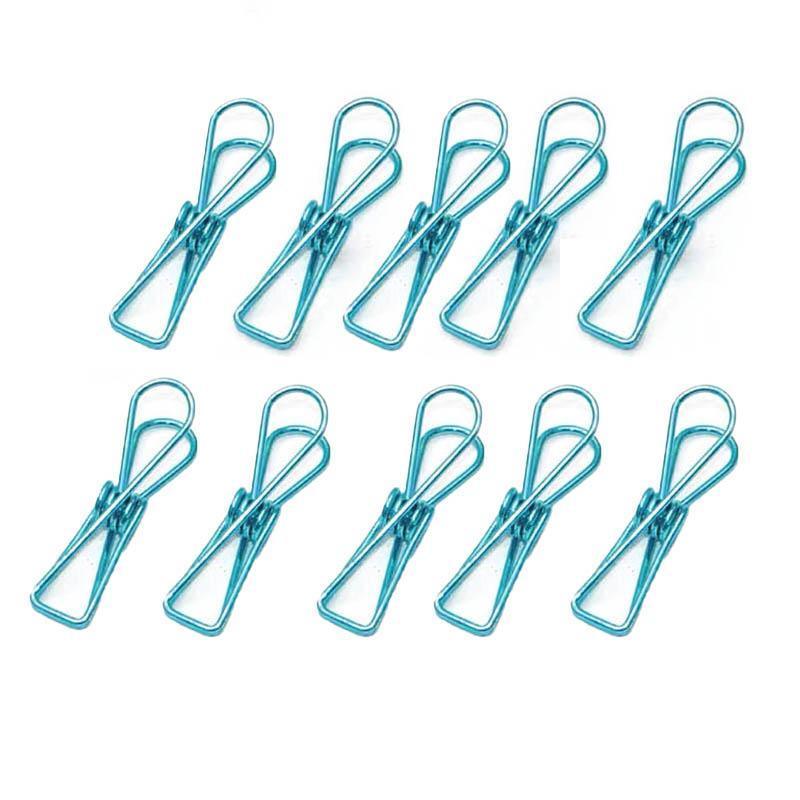 10X Spring Paperclips Metal Wire Hollow Out Clips 33mm Mini Binder Paper Clip - Gold