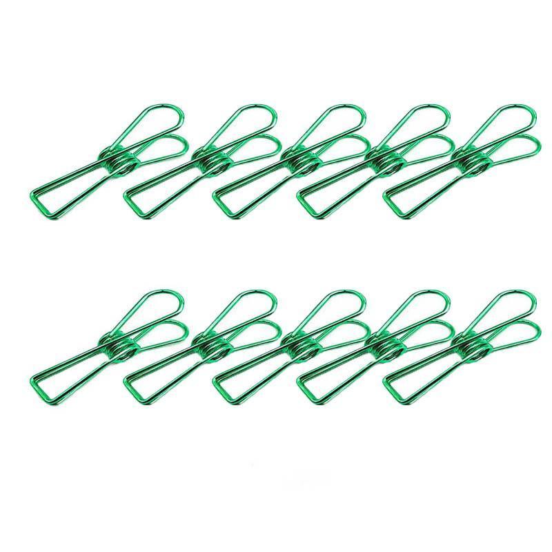 10X Spring Paperclips Metal Wire Hollow Out Clips 33mm Mini Binder Paper Clip - Purple