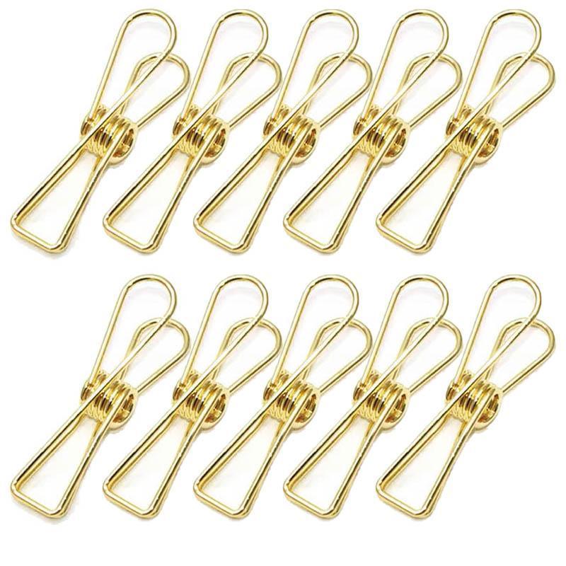 10X Spring Paperclips Metal Wire Hollow Out Clips 55mm Mini Binder Paper Clip - Blue