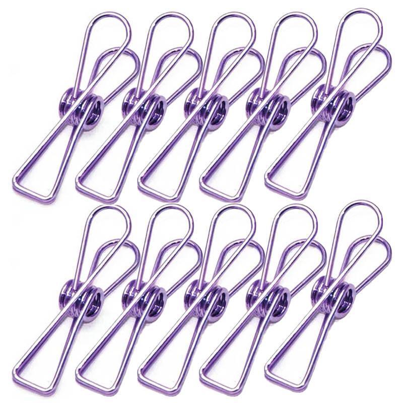 10X Spring Paperclips Metal Wire Hollow Out Clips 55mm Mini Binder Paper Clip - Green