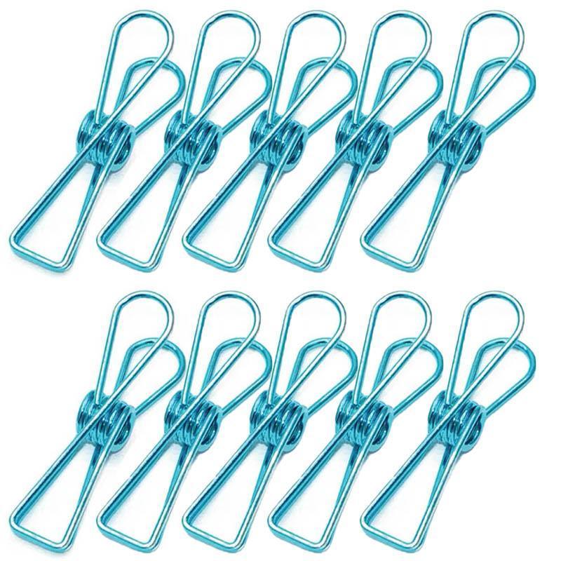 10X Spring Paperclips Metal Wire Hollow Out Clips 55mm Mini Binder Paper Clip - Green