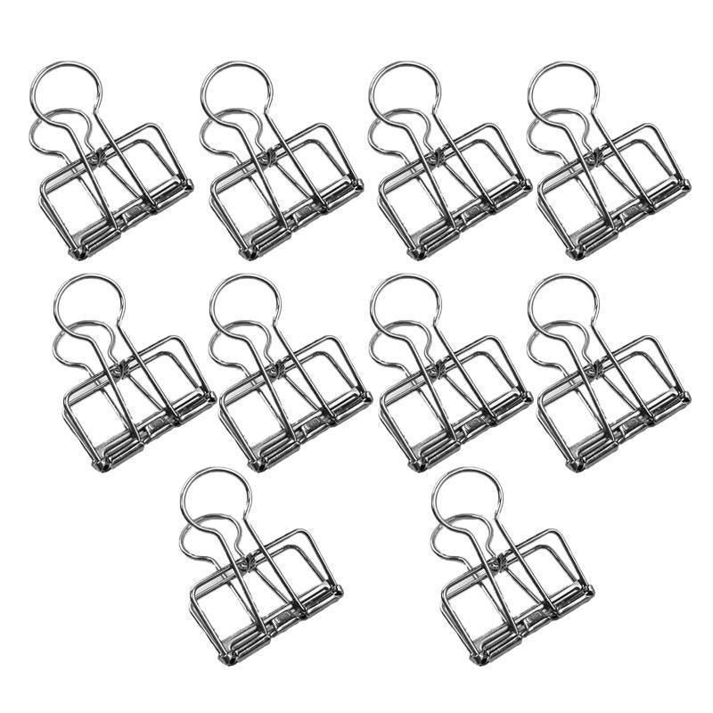 Solid Color Hollow Out Swallowtail Metal Binder Bookmark Clips Office Supplies - Bronze