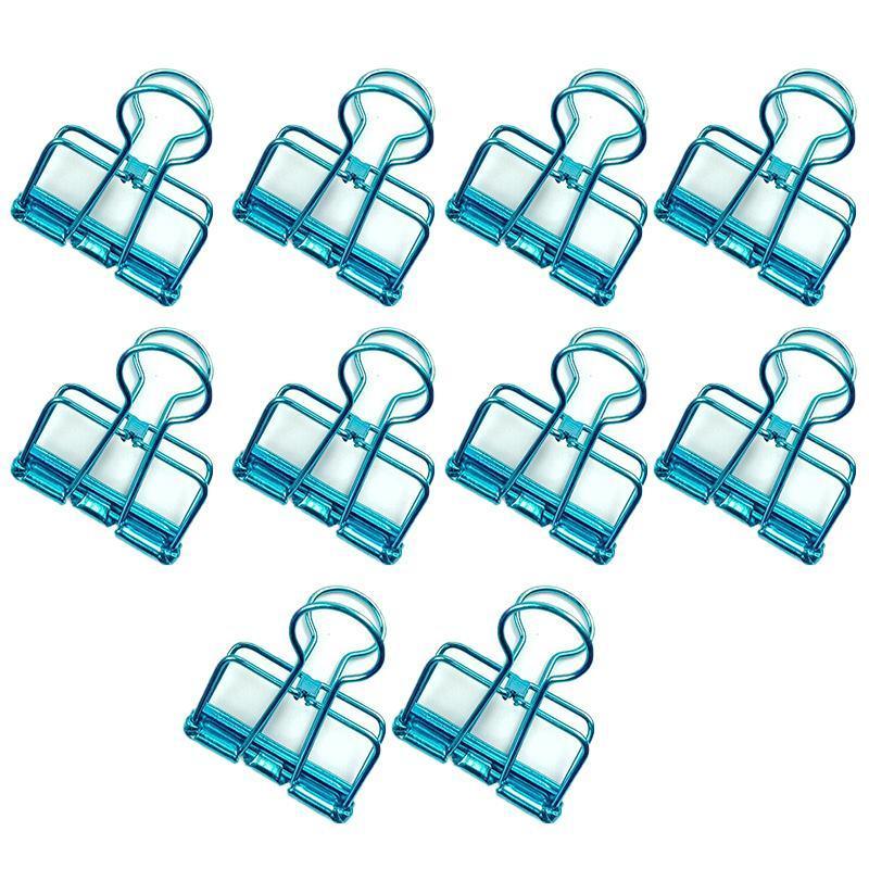 Solid Color Hollow Out Swallowtail Metal Binder Bookmark Clips Office Supplies - Gold