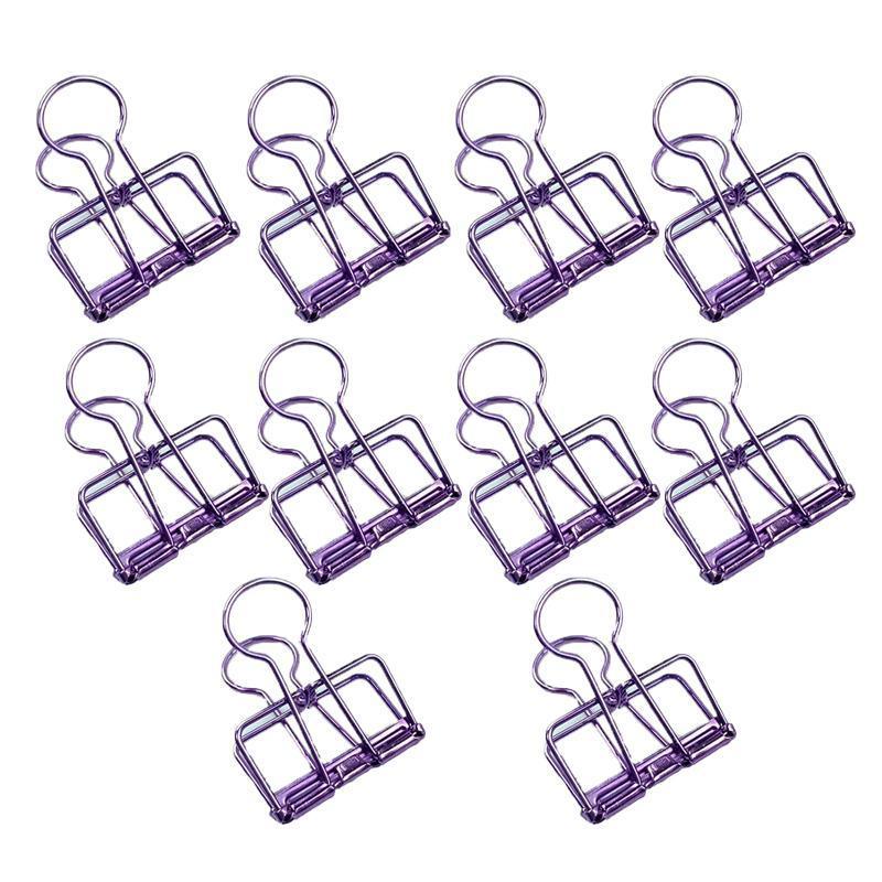 Solid Color Hollow Out Swallowtail Metal Binder Bookmark Clips Office Supplies - Gold