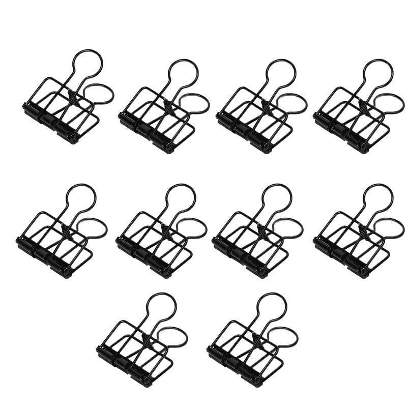 Solid Color Hollow Out Swallowtail Metal Binder Bookmark Clips Office Supplies - Rose Gold