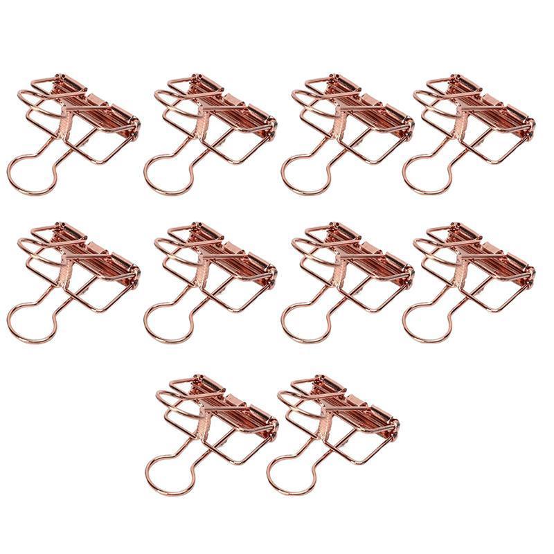 Solid Color Hollow Out Swallowtail Metal Binder Bookmark Clips Office Supplies - Silver