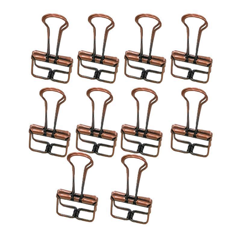 Solid Color Hollow Out Swallowtail Metal Binder Bookmark Clips Office Supplies - Silver