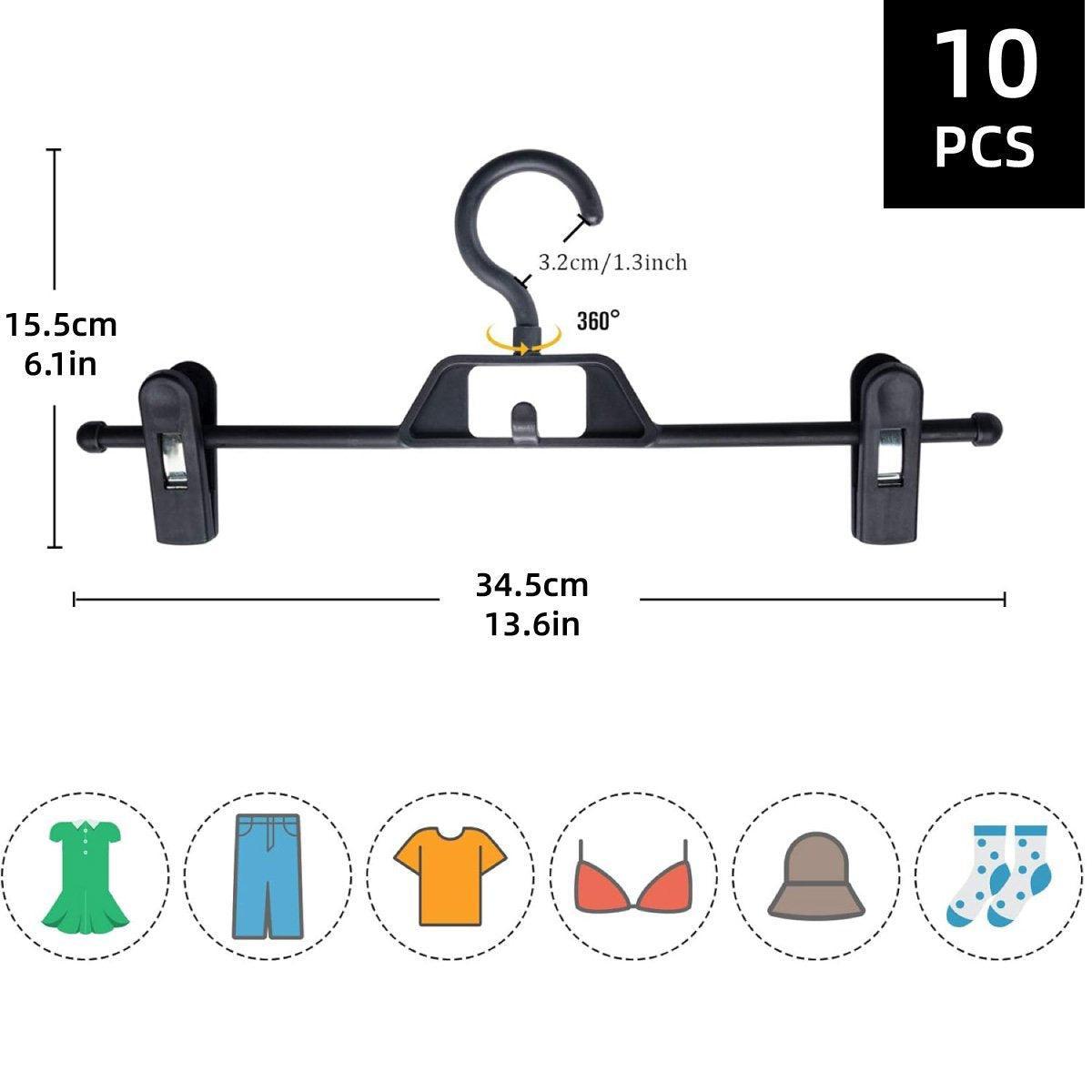 Seamless Household Retractable Pants Rack Buckle Clothes Clip Inner Hanger - Blue