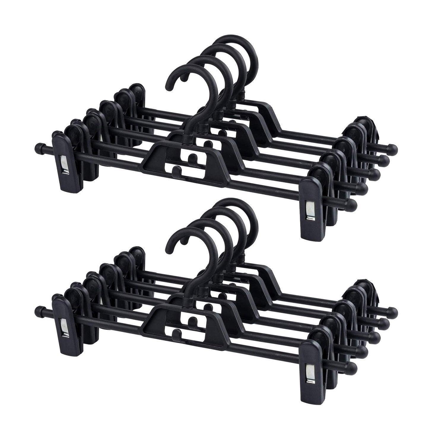 Seamless Household Retractable Pants Rack Buckle Clothes Clip Inner Hanger - Pink