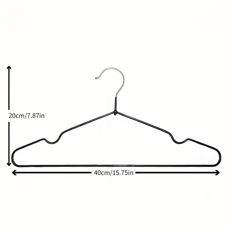Clothes Hangers 10 Pack Anti Slip Plastic Hanger Clothes Rack Organizer - Grey