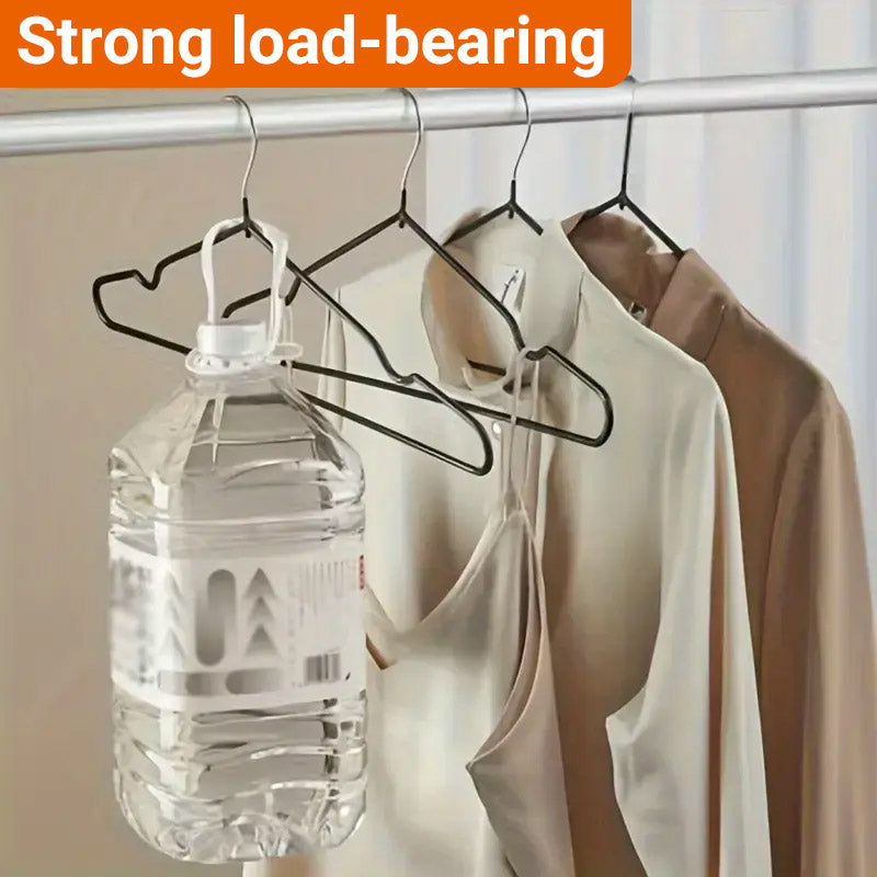 Clothes Hangers 10 Pack Anti Slip Plastic Hanger Clothes Rack Organizer - White