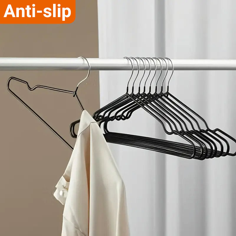 Clothes Hangers 10 Pack Anti Slip Plastic Hanger Clothes Rack Organizer - White