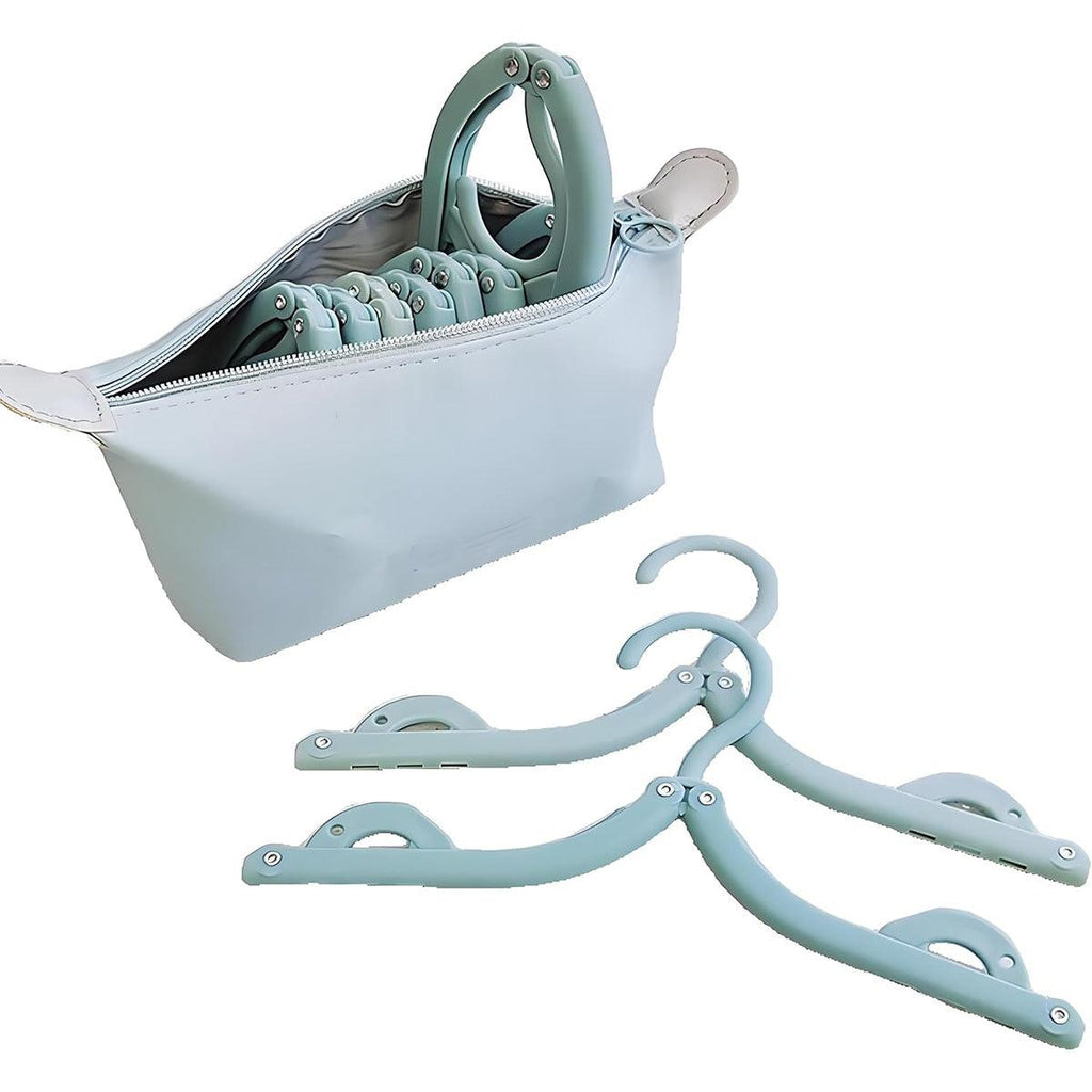 Portable Foldable Clothes Rack Travel Drying Stand for Home and Outdoor Use - Yellow
