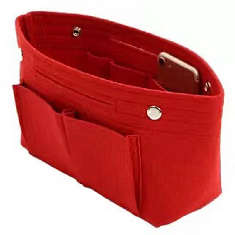 Travel Organiser Handbag Felt Bag Tote Insert Liner Purse Pouch Women 25*16*9Cm - Coffee