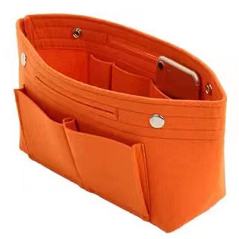 Travel Organiser Handbag Felt Bag Tote Insert Liner Purse Pouch Women 25*16*9Cm - Coffee