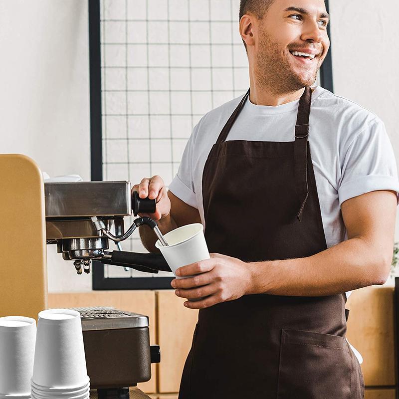 Disposable Coffee Cups 8oz Takeaway Paper Single Wall No Lids - 100pcs