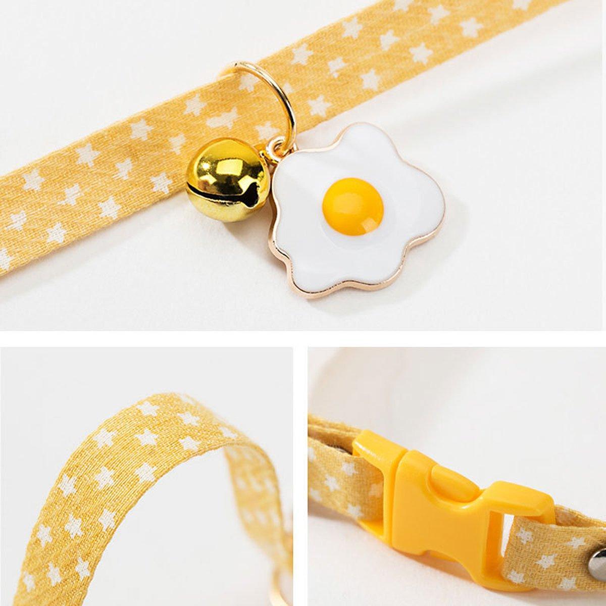 Adjustable Pet Collar with Buckle and Bell for Kitten and Dog Wearable Accessory - Pink