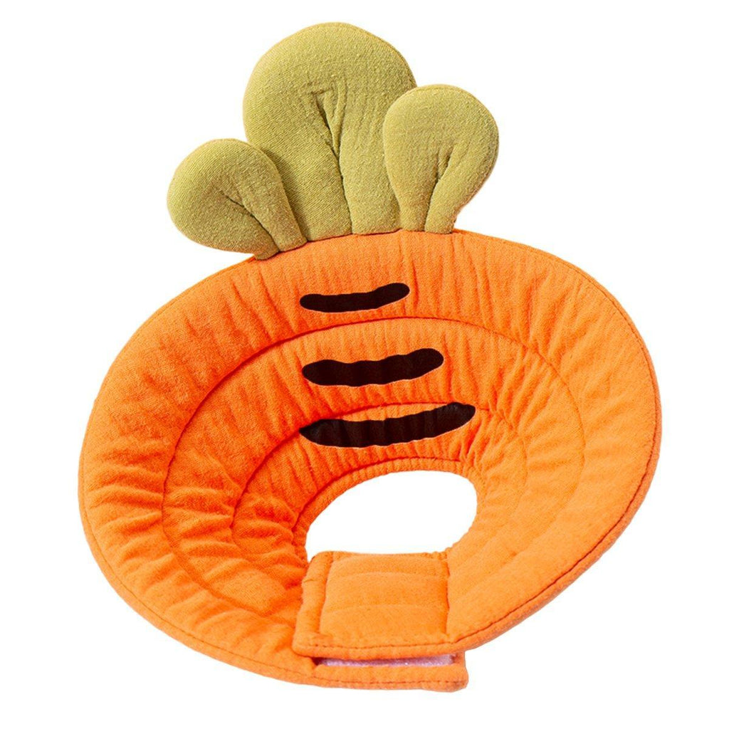 Elizabeth Circle Cat Sterilization Collar Anti-Licking Pet Scarf for Cat and Dog - Orange Carrot-M