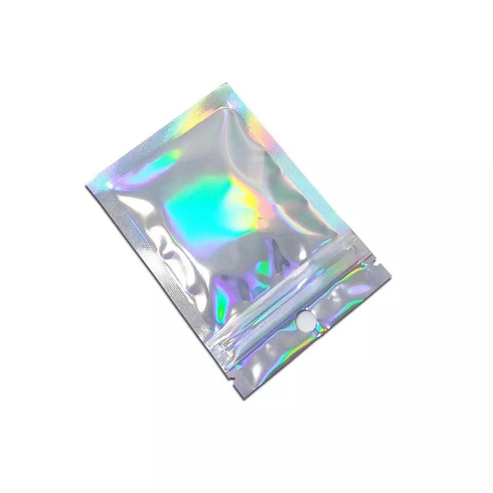 100/200X Iridescent Zip Bags for Food Storage & Holographic Makeup Pouch - 20*30cm 100PCS