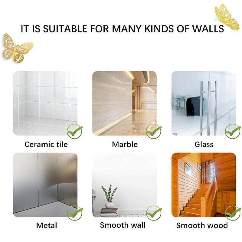 12X 3D Butterfly Wall Decals Stickers Removable Kids Nursery Decoration - 7601