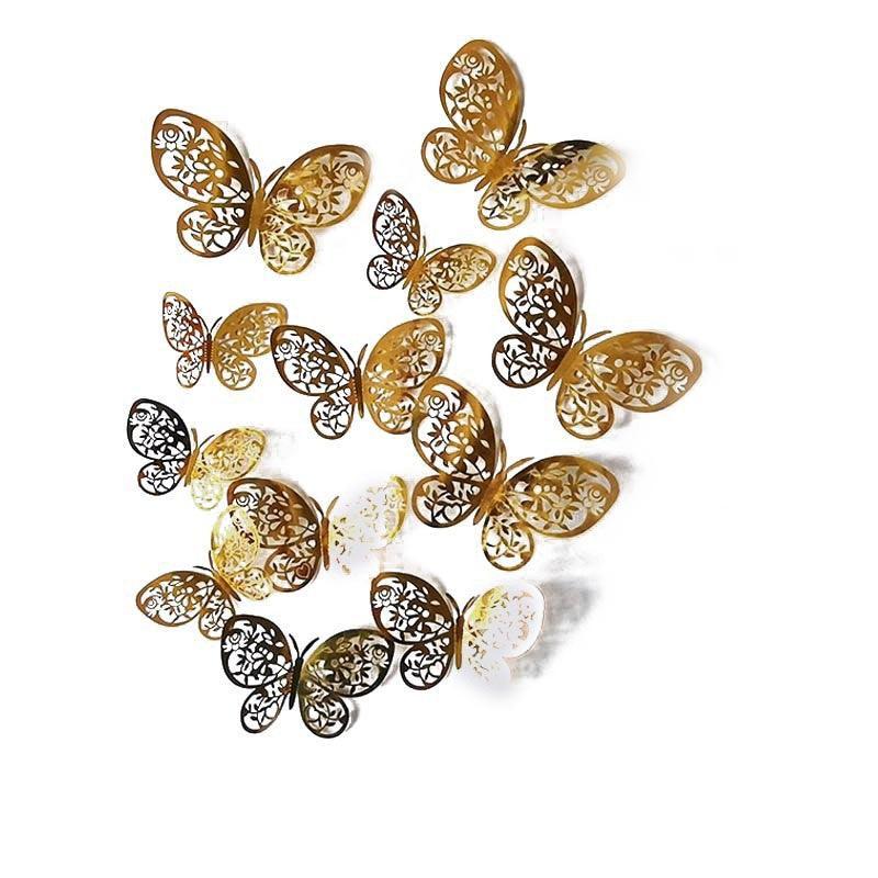 12X 3D Butterfly Wall Decals Stickers Removable Kids Nursery Decoration - 7601